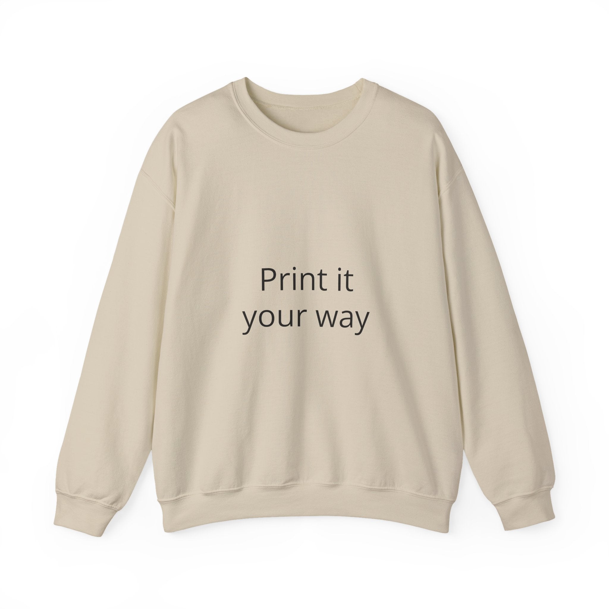 Crewneck Sweatshirt — Minimal Photo-Print Back Graphic, Clean Front Text