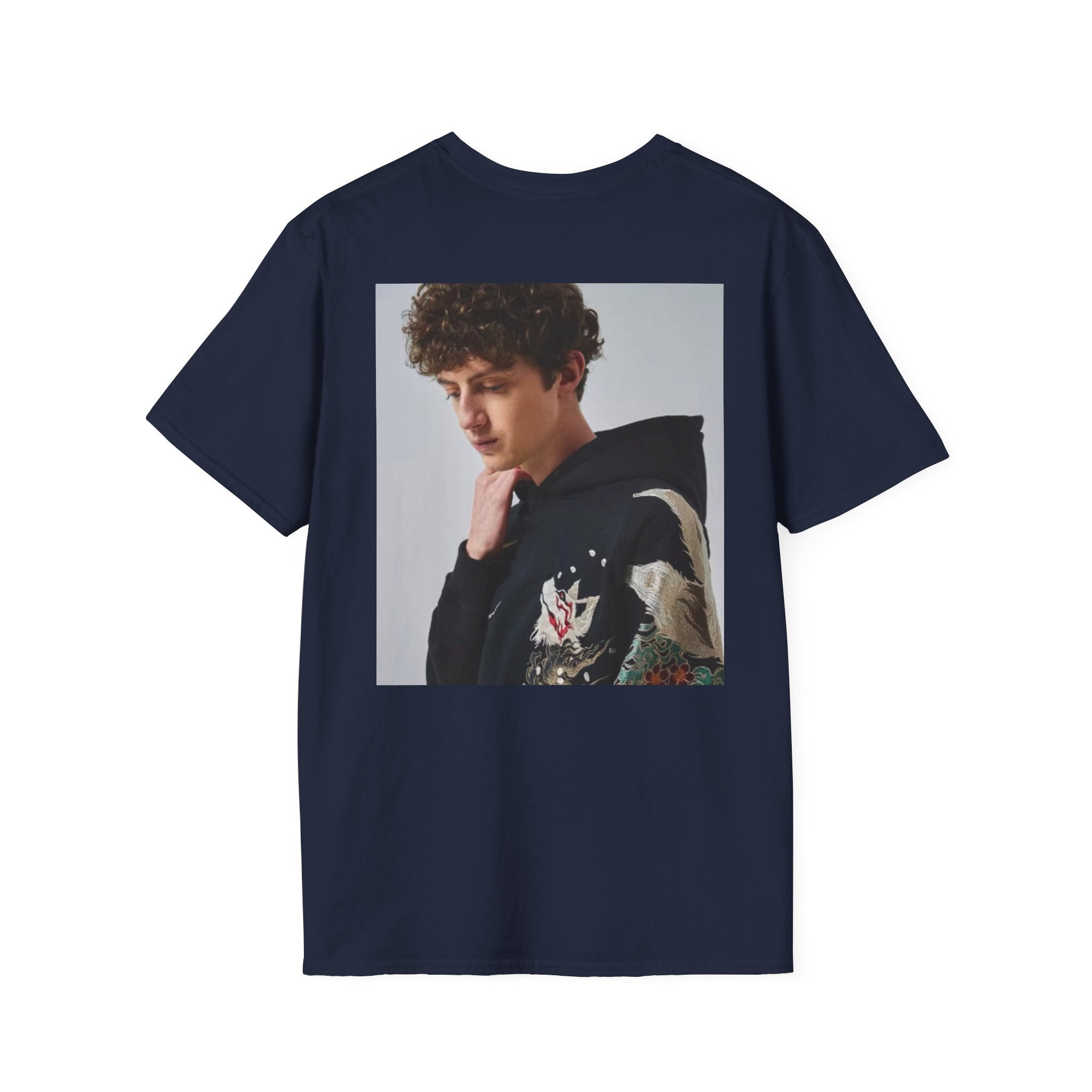 Custom Photo Back Print T‑Shirt — "Print it your way" Front Text