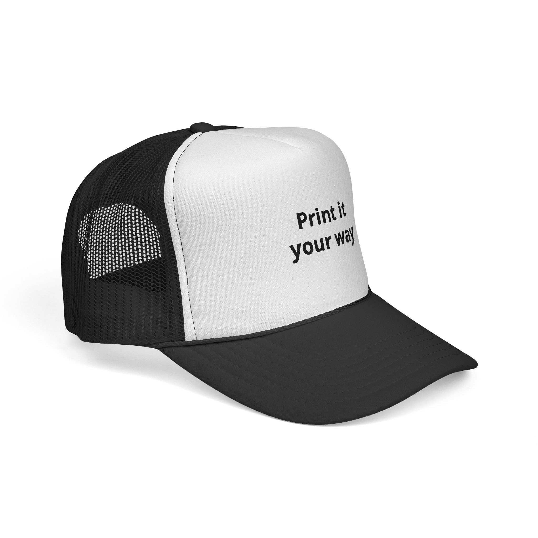 Custom Trucker Cap — "Print It Your Way" Mesh Hat for Personalization