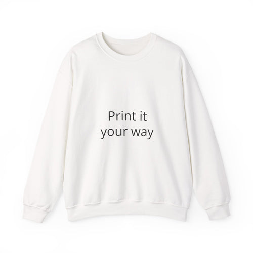 Crewneck Sweatshirt — Minimal Photo-Print Back Graphic, Clean Front Text