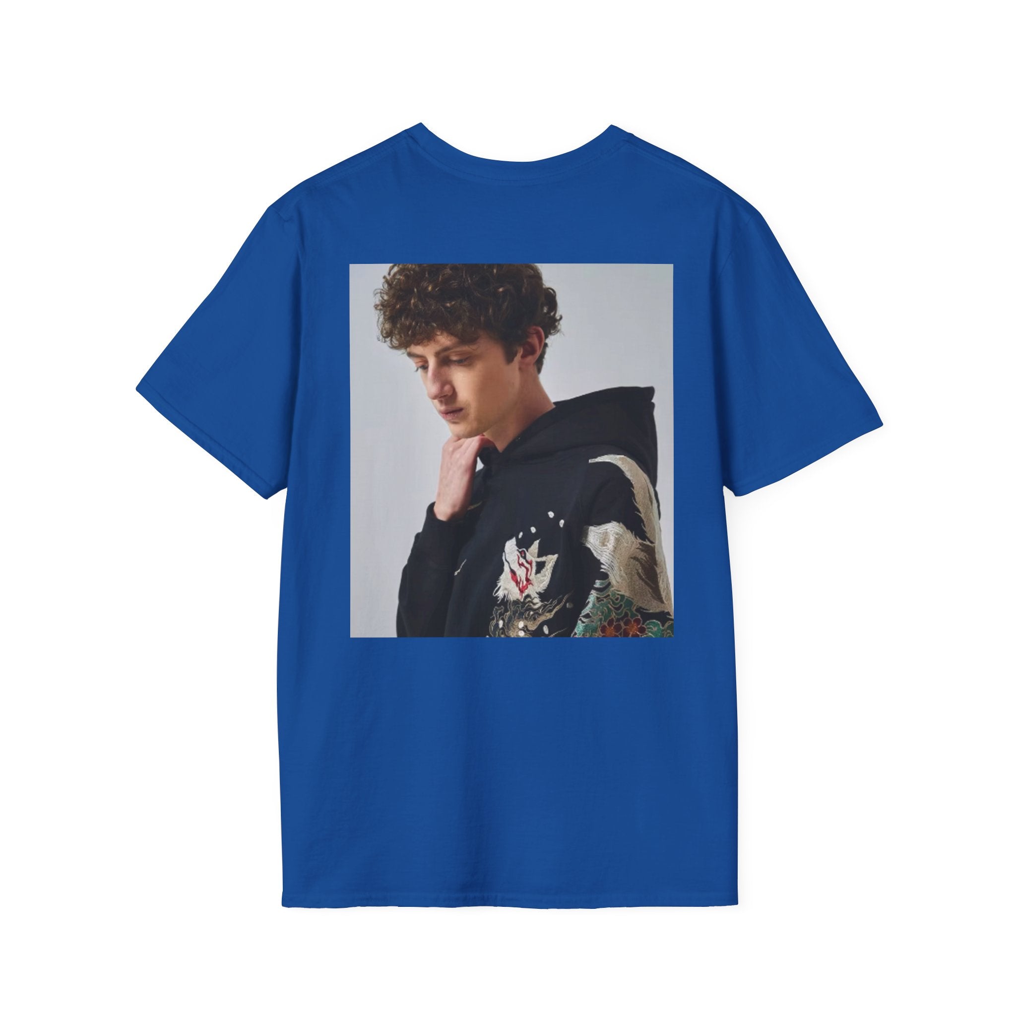 Custom Photo Back Print T‑Shirt — "Print it your way" Front Text
