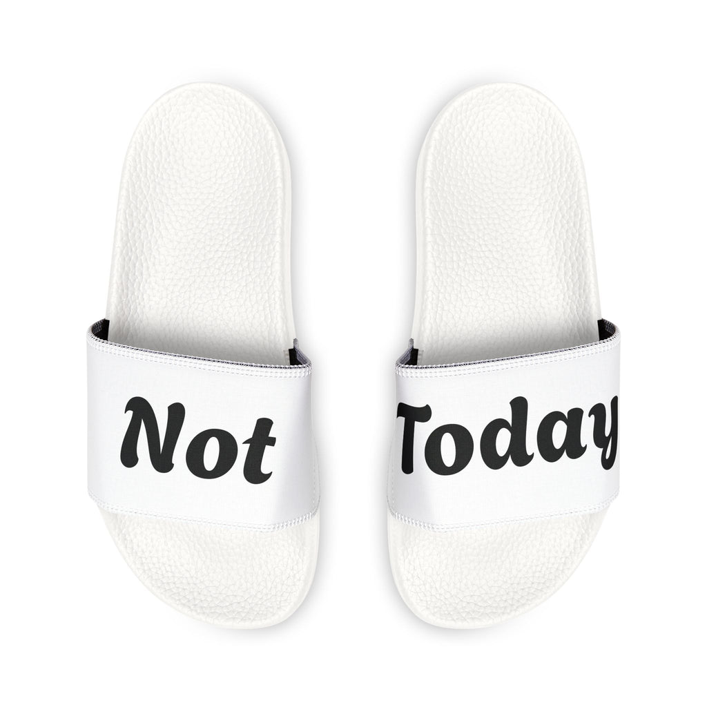 Slide Sandals — 'Not Today' Removable‑Strap Men's Pool Slides