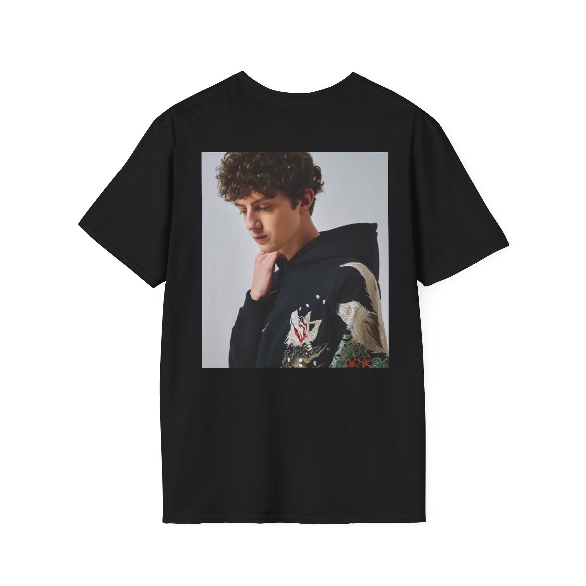 Custom Photo Back Print T‑Shirt — "Print it your way" Front Text