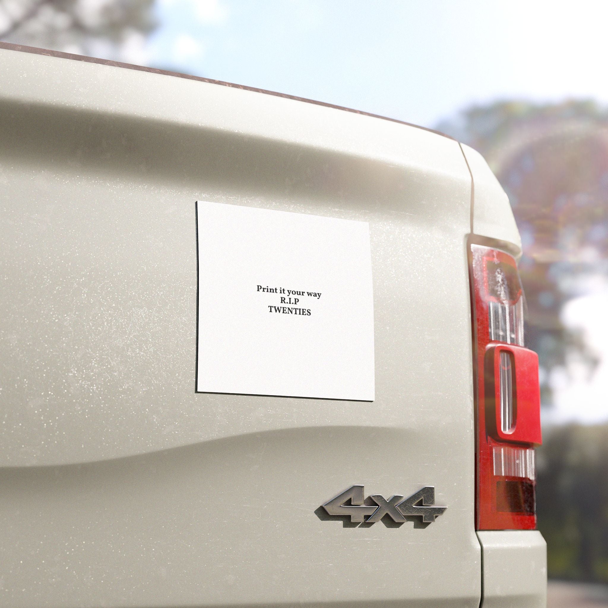 R.I.P. Twenties Car Magnet — 'Print It Your Way' Novelty Sticker