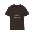 Custom Photo Back Print T‑Shirt — "Print it your way" Front Text