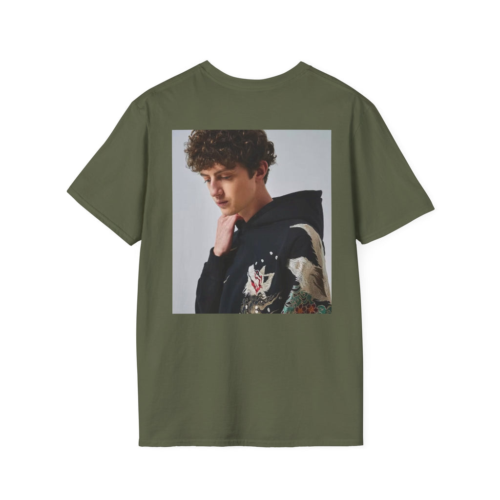 Custom Photo Back Print T‑Shirt — "Print it your way" Front Text
