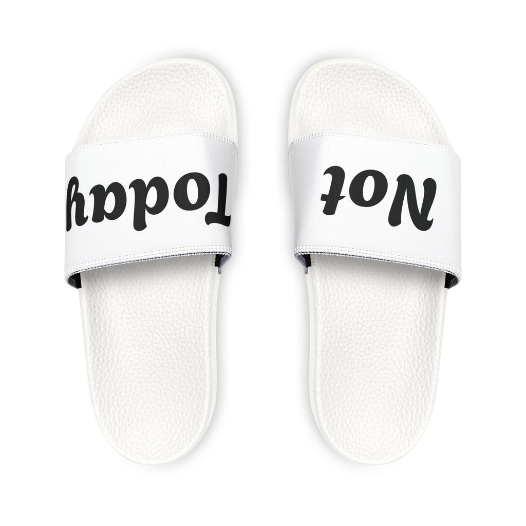 Slide Sandals — 'Not Today' Removable‑Strap Men's Pool Slides