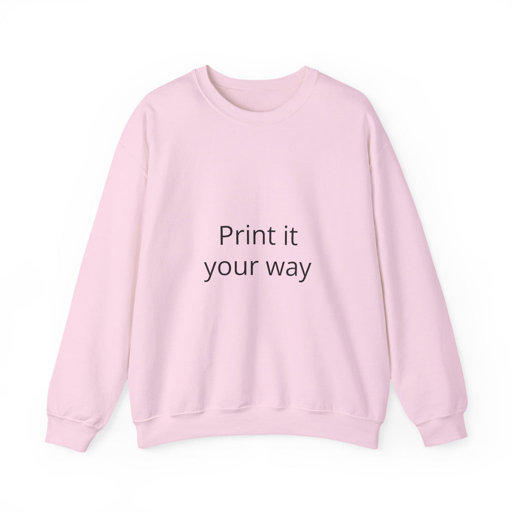 Crewneck Sweatshirt — Minimal Photo-Print Back Graphic, Clean Front Text