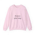 Crewneck Sweatshirt — Minimal Photo-Print Back Graphic, Clean Front Text