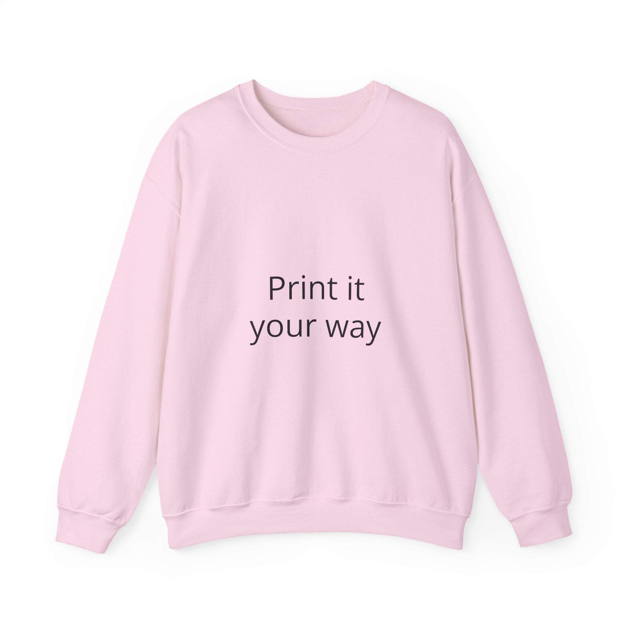 Crewneck Sweatshirt — Minimal Photo-Print Back Graphic, Clean Front Text
