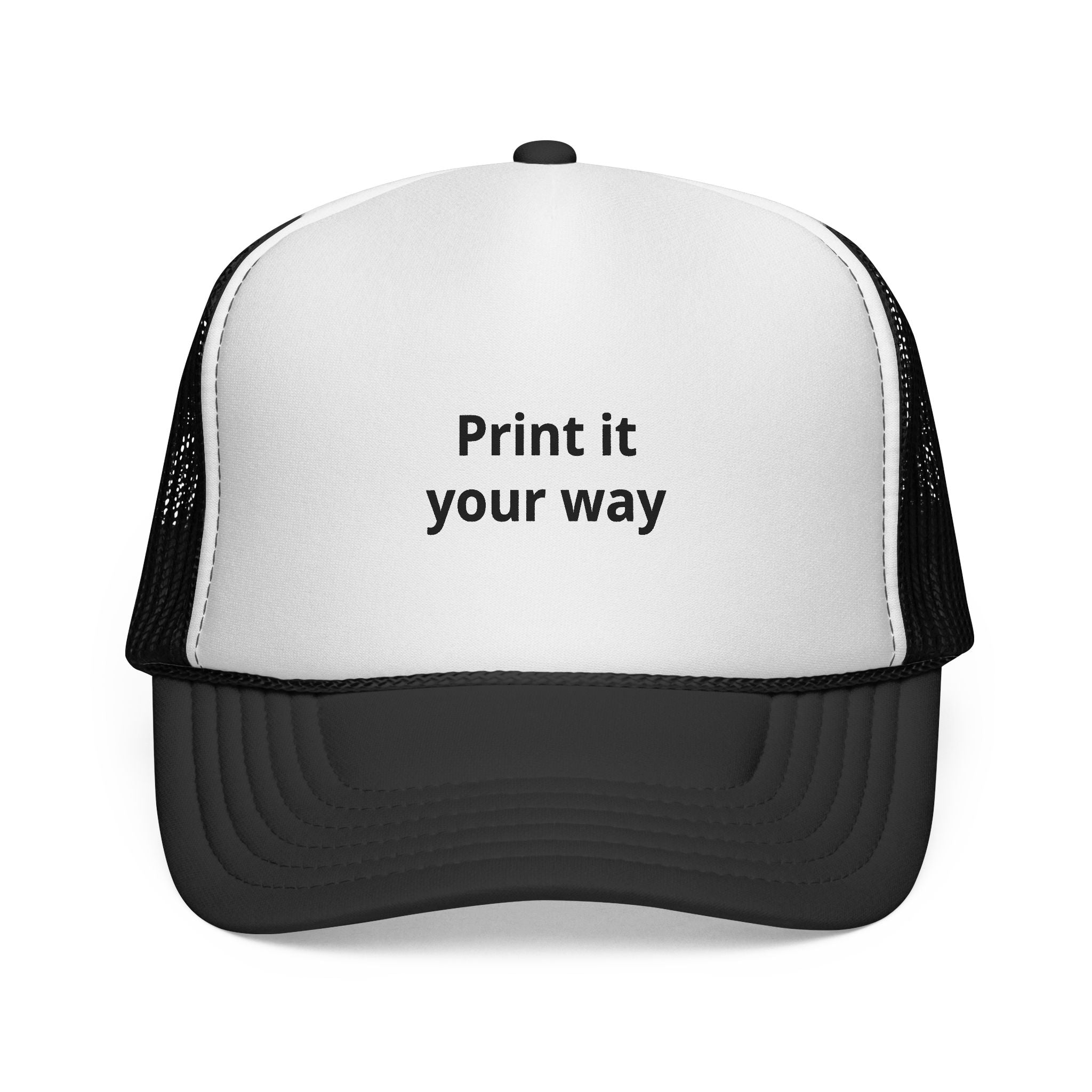 Custom Trucker Cap — "Print It Your Way" Mesh Hat for Personalization